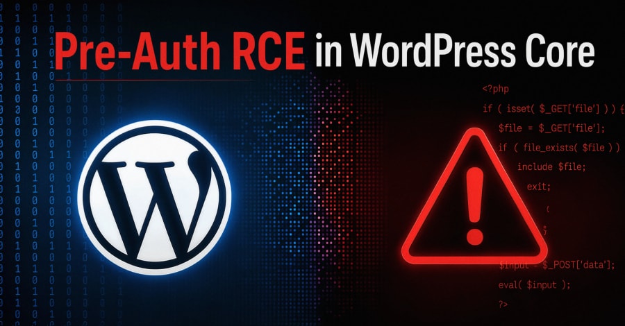 WordPress 核心預認證 RCE|免登入直接拿 shell,波及 5 億+ 網站