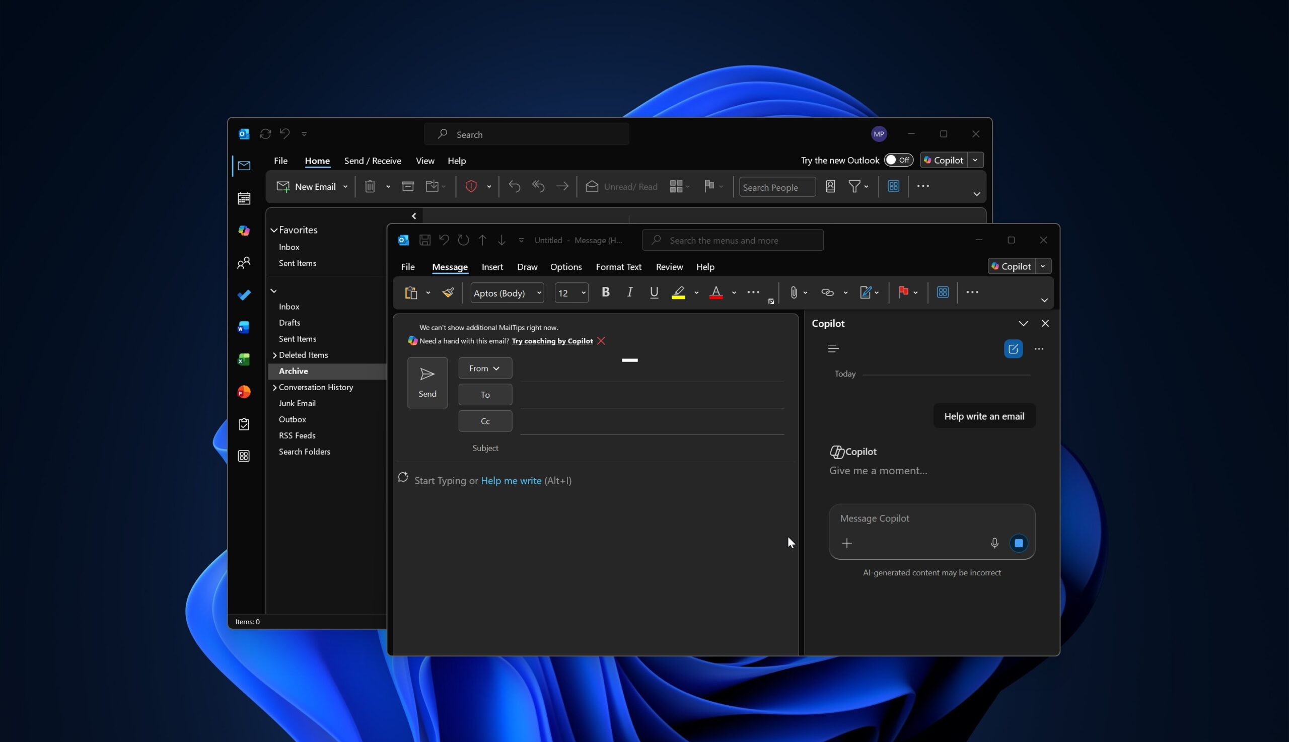 微軟把 Copilot 起草郵件塞進經典版 Outlook|年底預設開啟,即使 Microsoft 想推新版